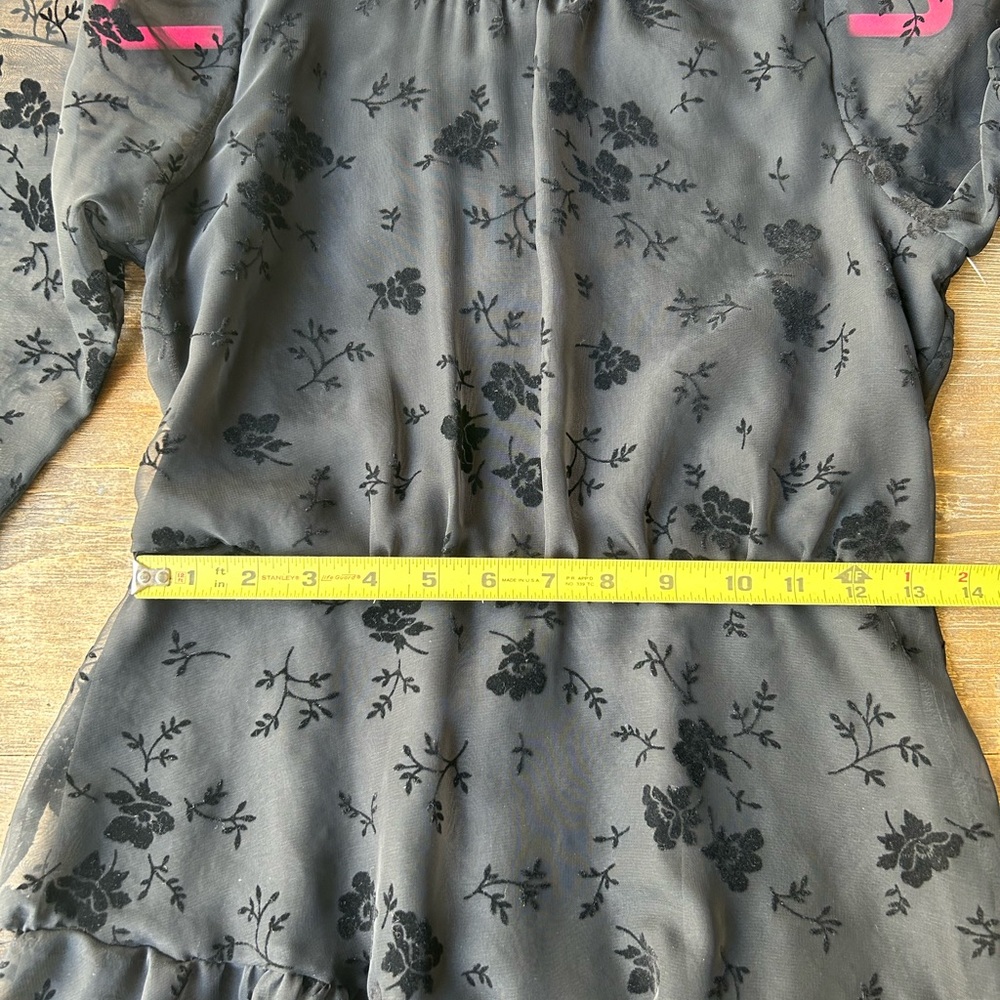 NWT - Girls size 16, pretty black midi dress, tired skirt, 3/4 length sleeve - Picture 12 of 13